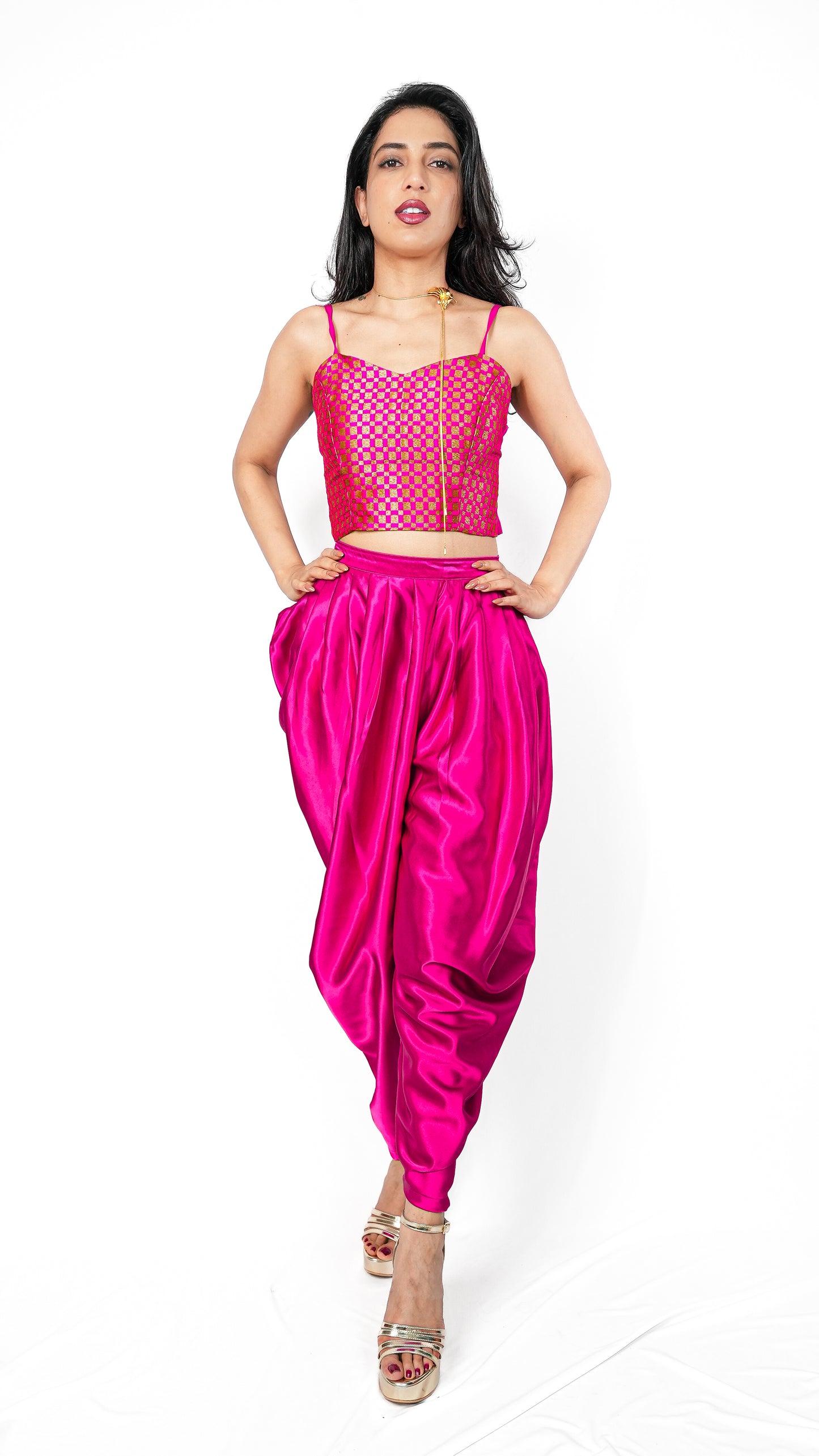 Maja Dhoti Hot Pink Dhoti Pant
