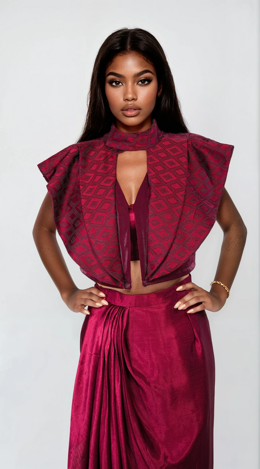 Tajore Maroon Jacket