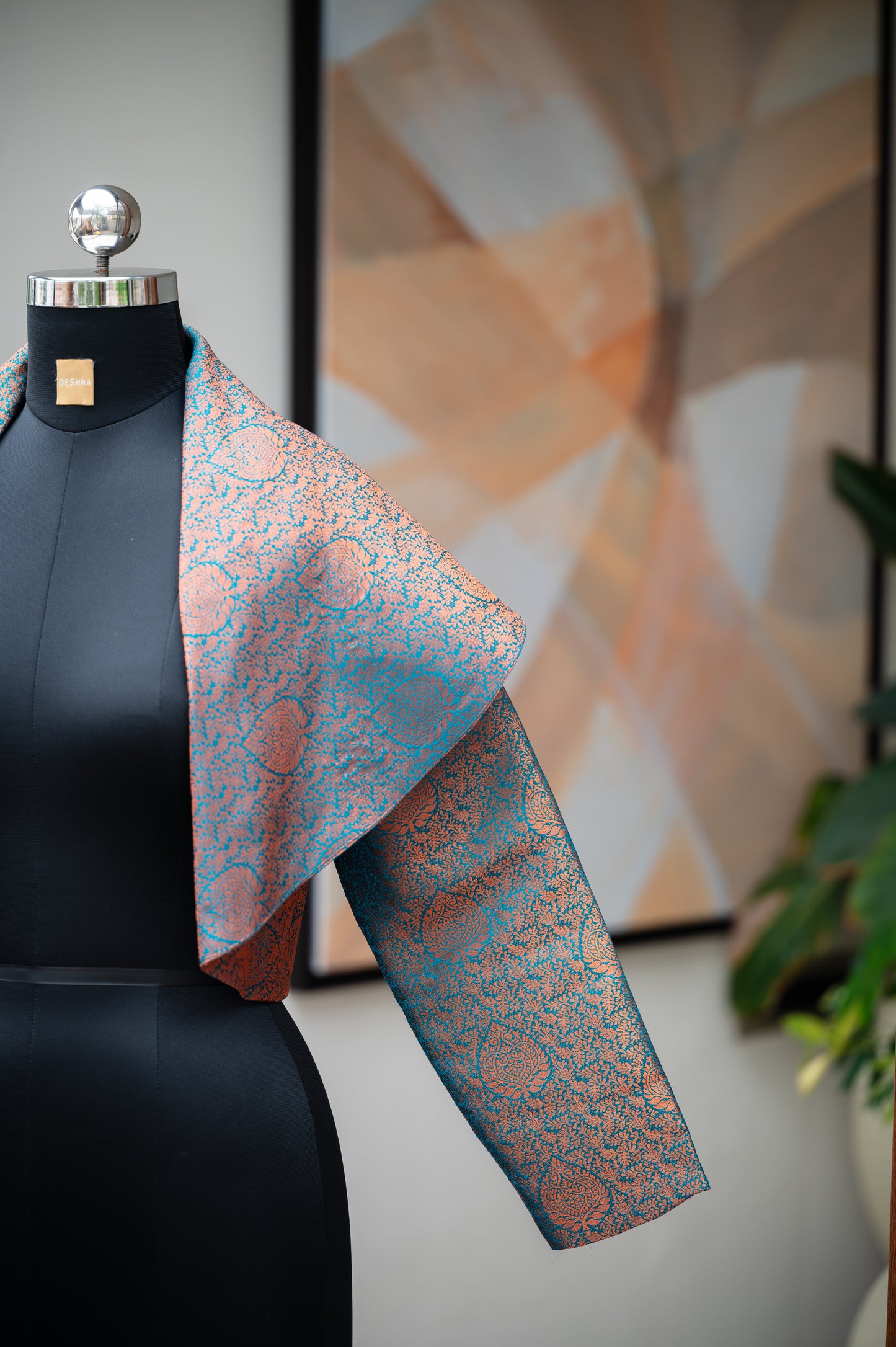 Eterna Blue & Pink Crop Jacket