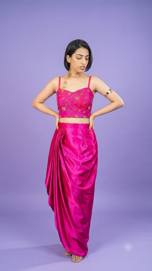 Maira Pink Dhoti Skirt